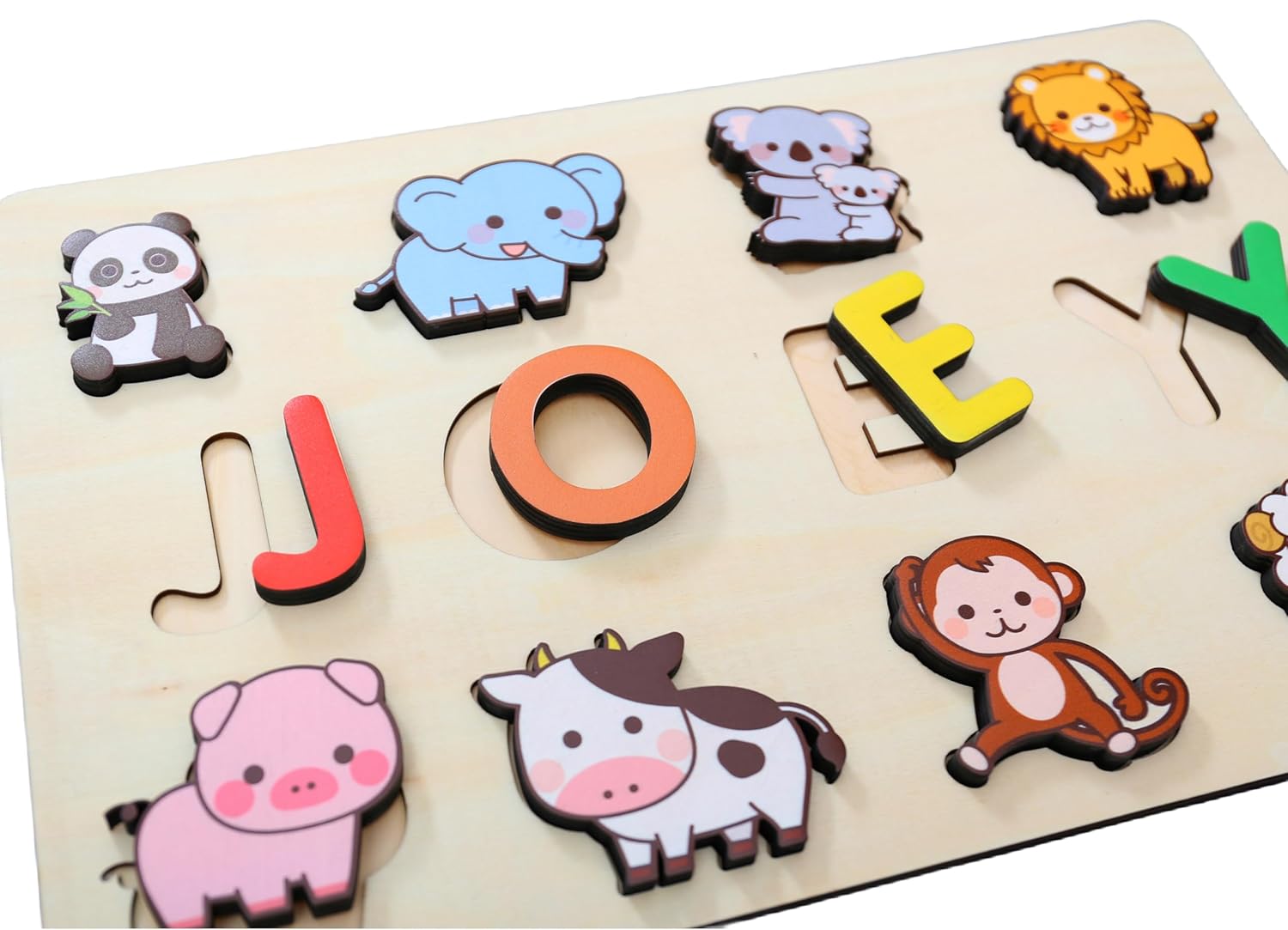 Vnque Wooden Name Puzzle for Kids Customized Baby Gift