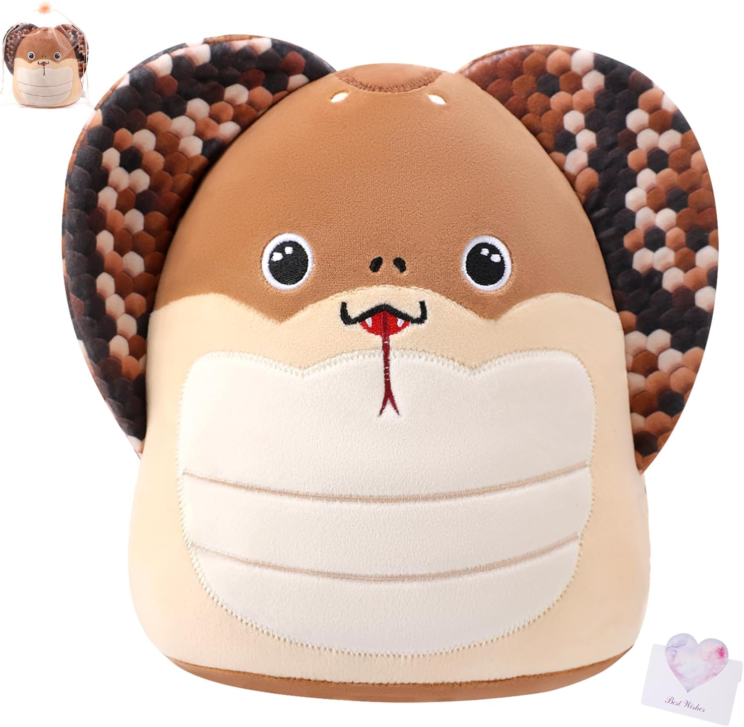 LeYoHa King Cobra Stuffed Animal 10 Inch Plush Toy