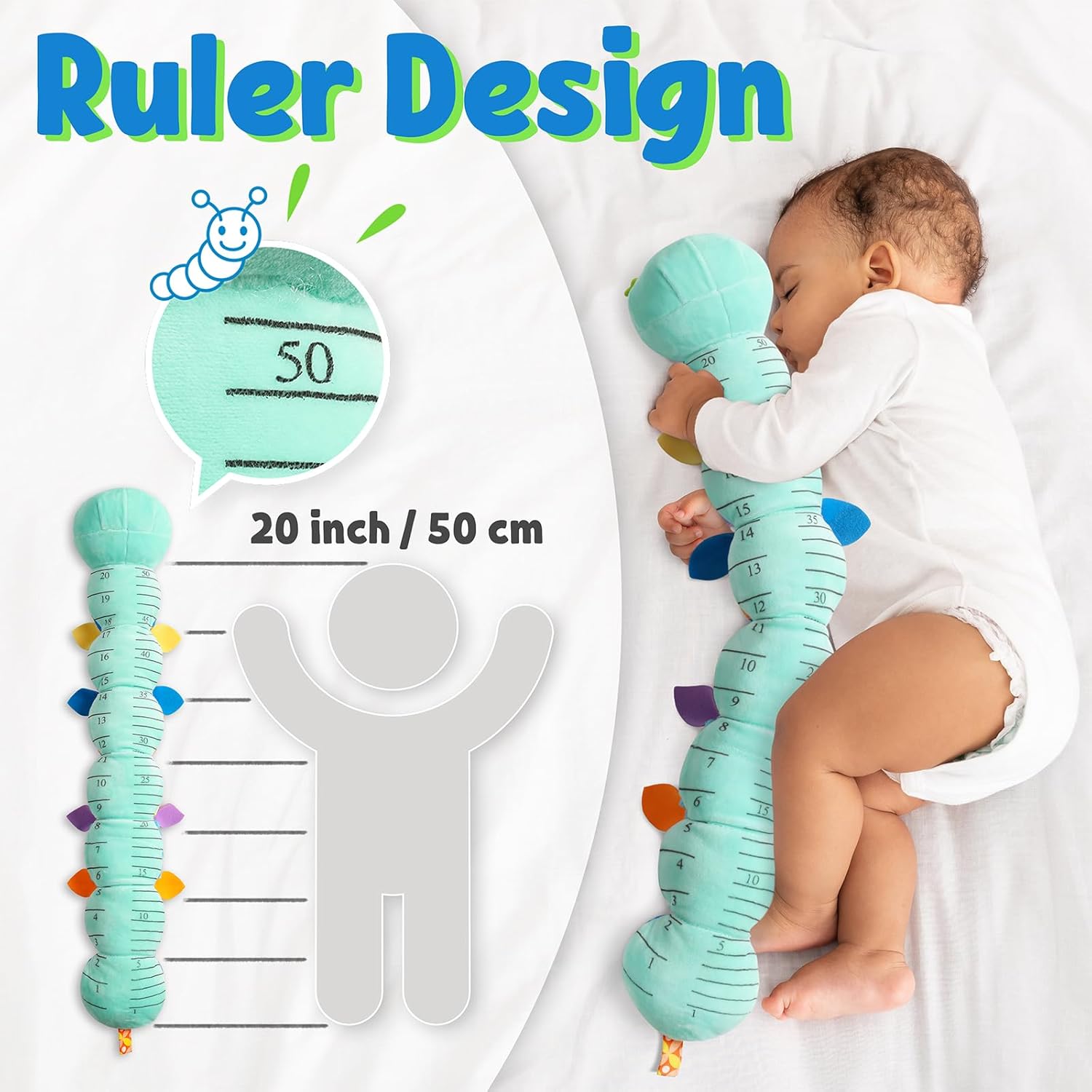 LIGHTDESIRE Musical Caterpillar Baby Toy Blue
