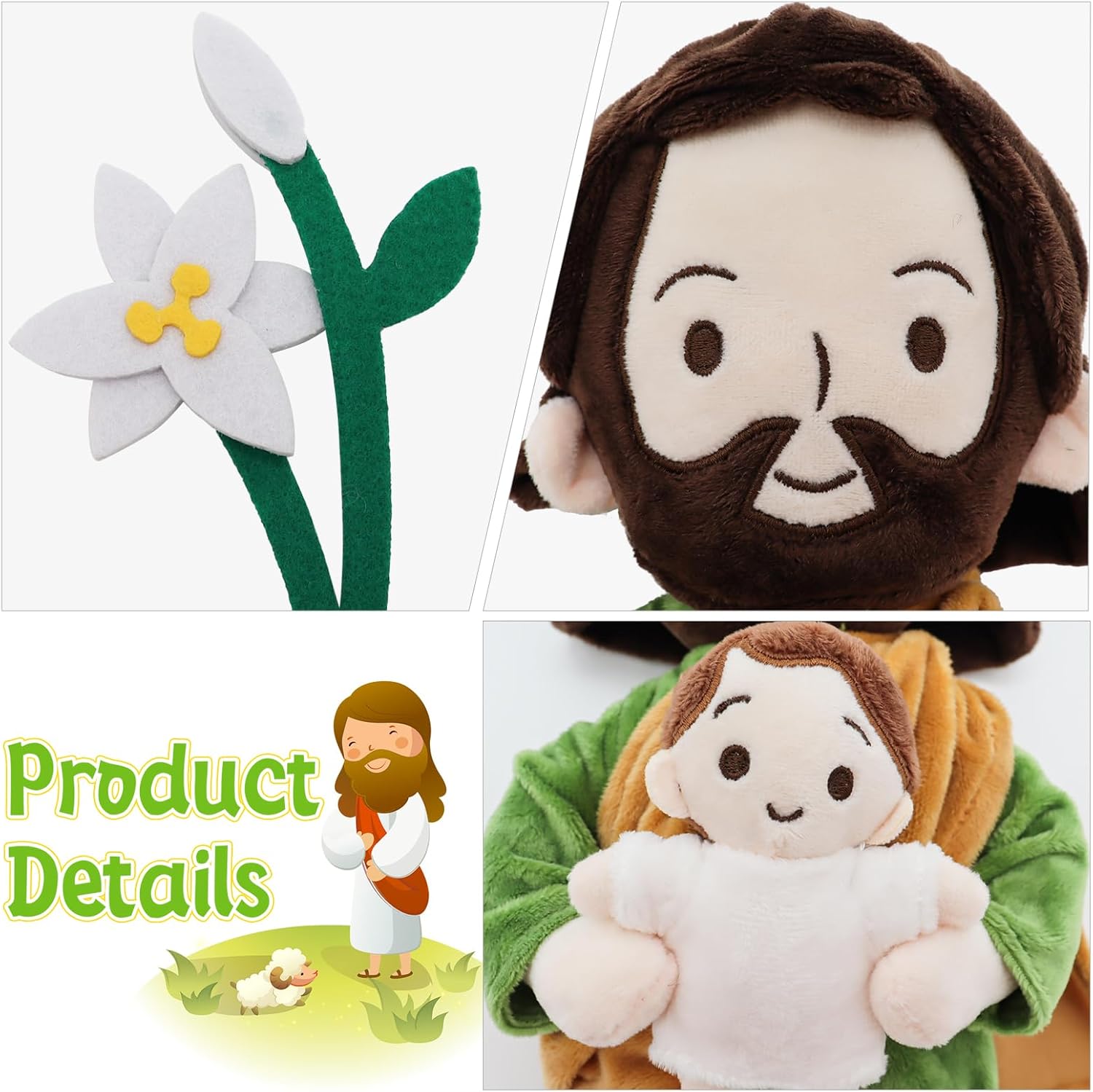Yelakey St Joseph Plush Jesus Doll Christian Gift