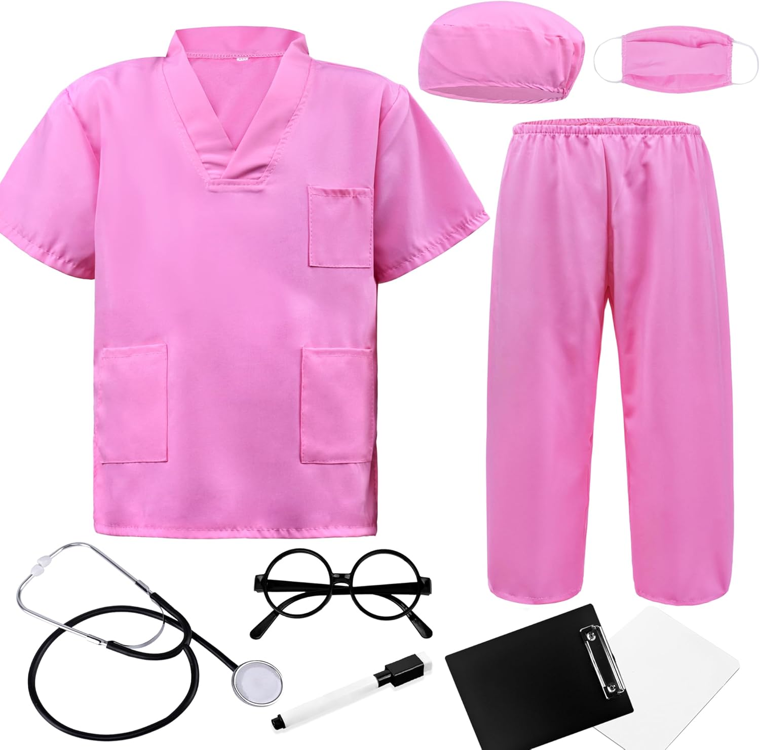 Doctor Scrubs Costume Set for Kids 3-12 Years 1