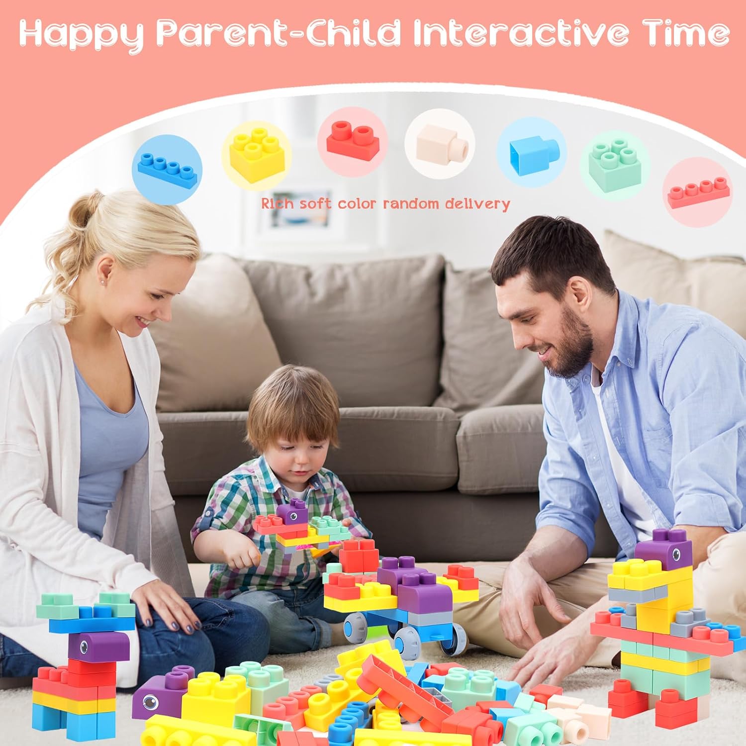 COUOMOXA Soft Building Blocks for Toddlers 1