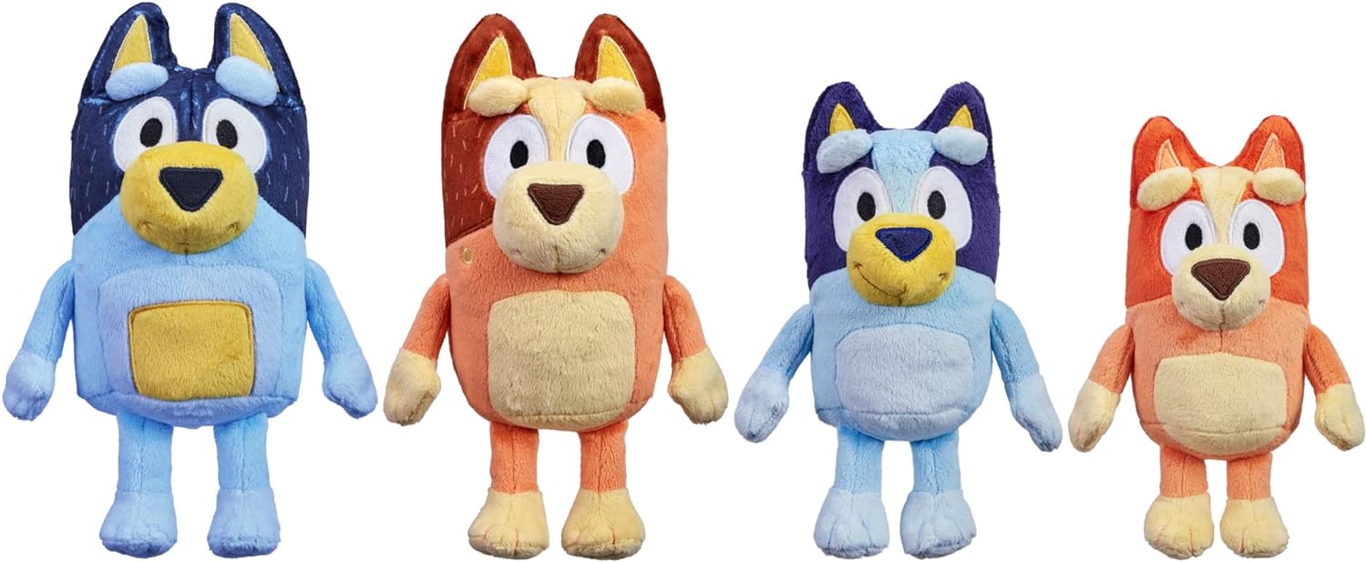 Bluey Heeler Family Plush Set 4 Figures 7-8