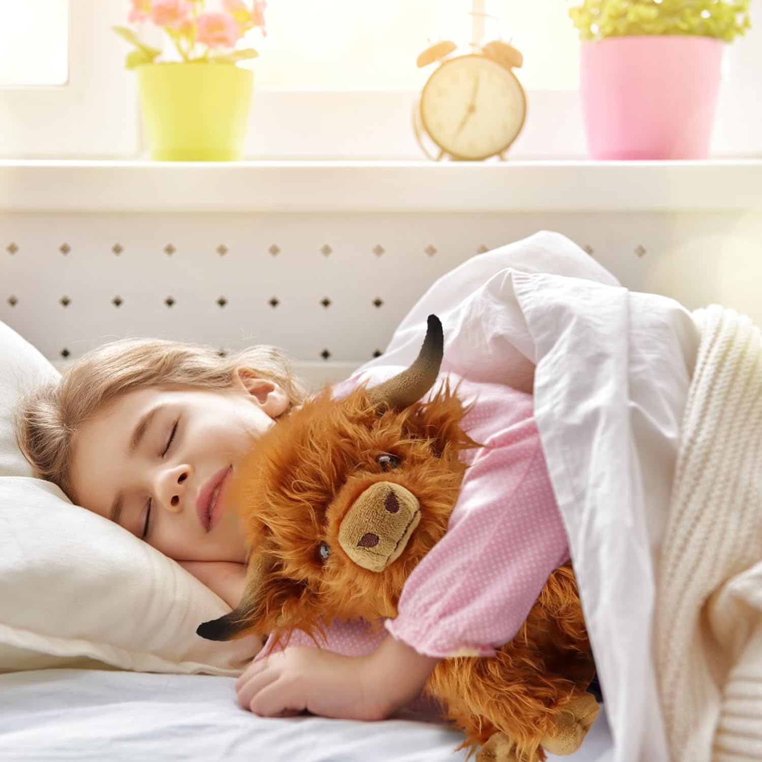 Rivoeis 105 Inch Highland Cow Plush Toy