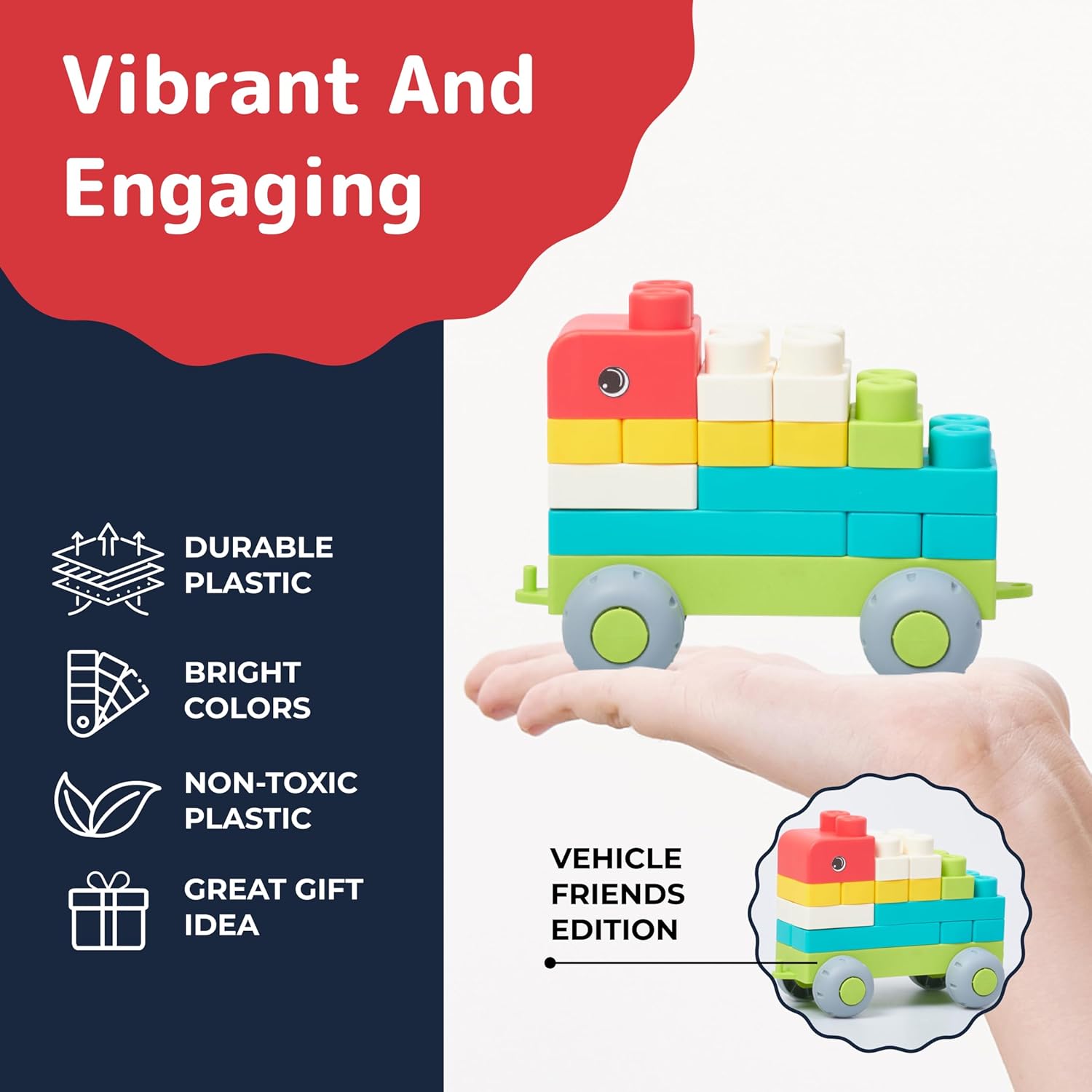 PREXTEX Soft Building Blocks for Toddlers 18M