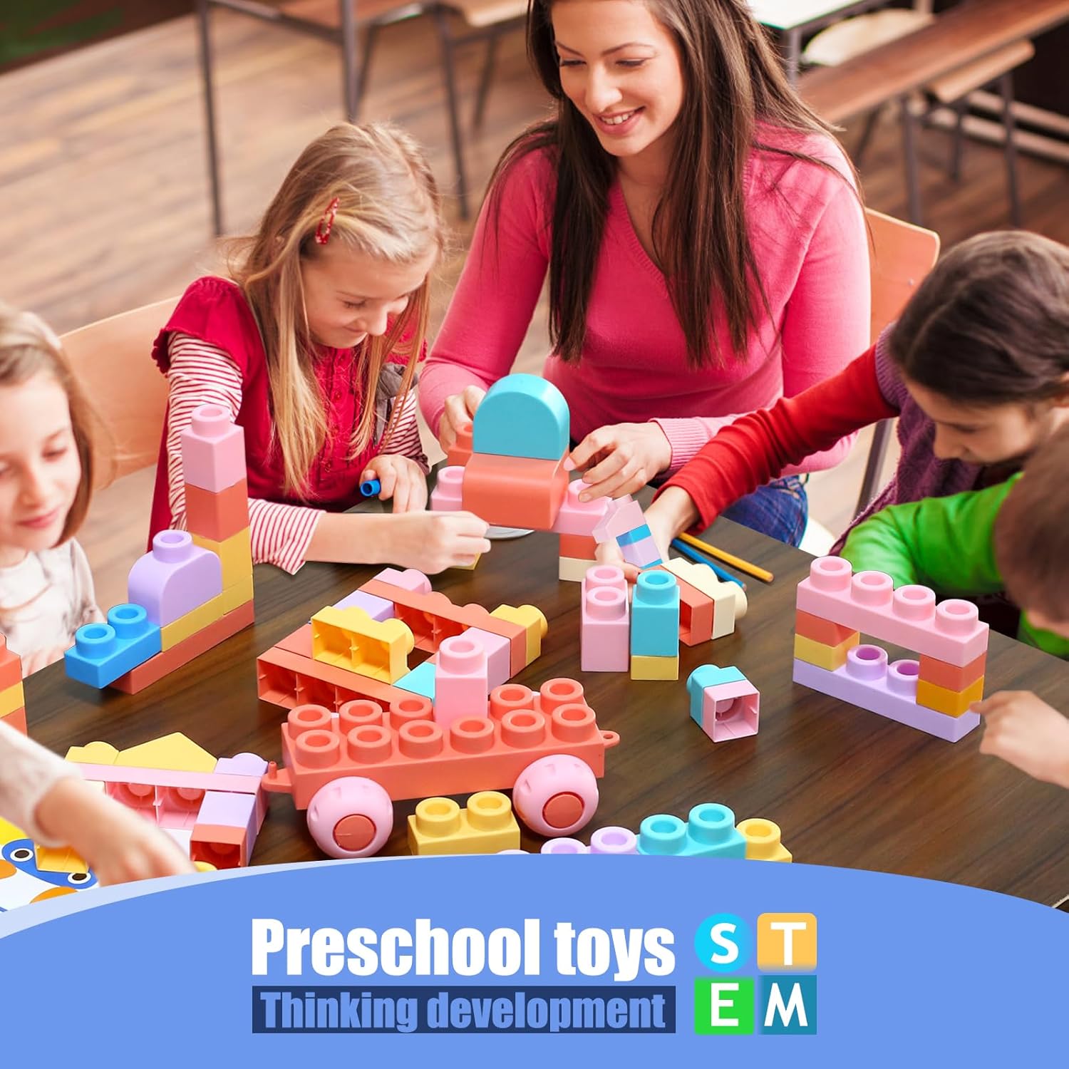 Abbabby Soft Building Blocks 101 Pcs Toy Set for Toddlers