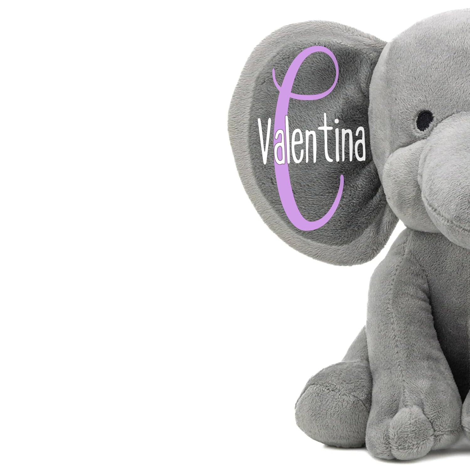Personalized Elephant Stuffed Animal - My 1st Communion Gift Gray 9 Inches