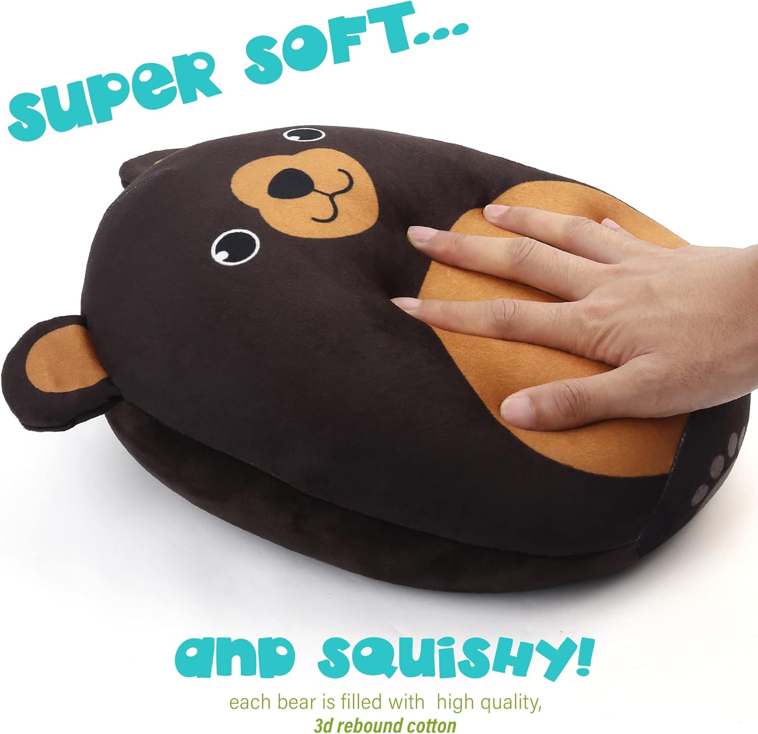 BenBen Bear Plush Toy Set of 3 12 and 7 Squishy Stuffed Animals