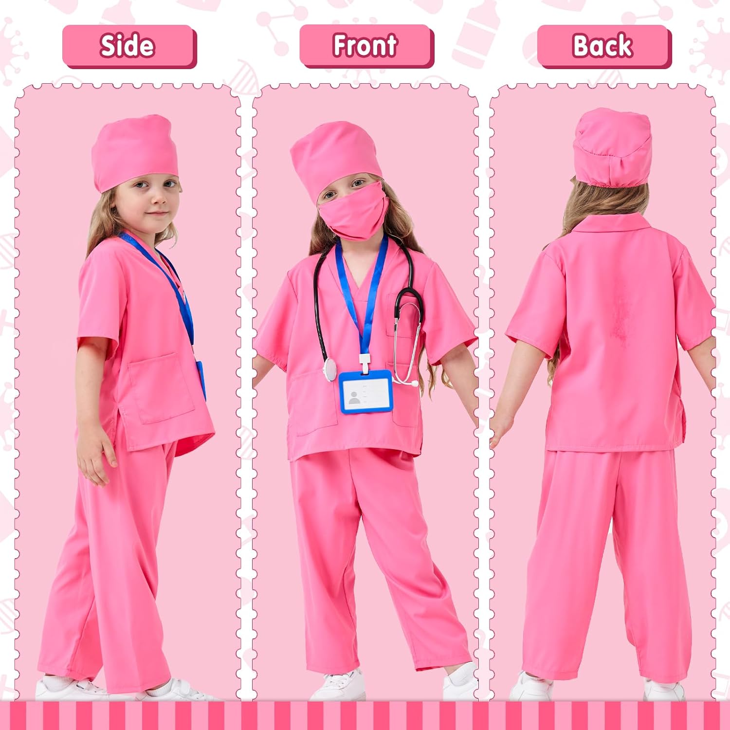 MGparty Doctor Costume Set for Kids Halloween