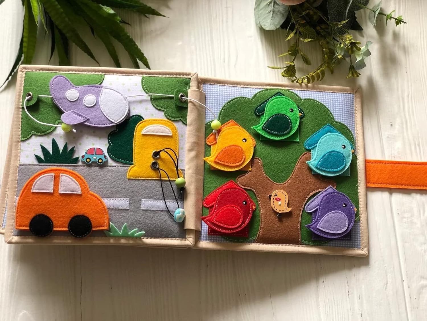 Handmade Animals Quiet Baby Book Montessori Toy