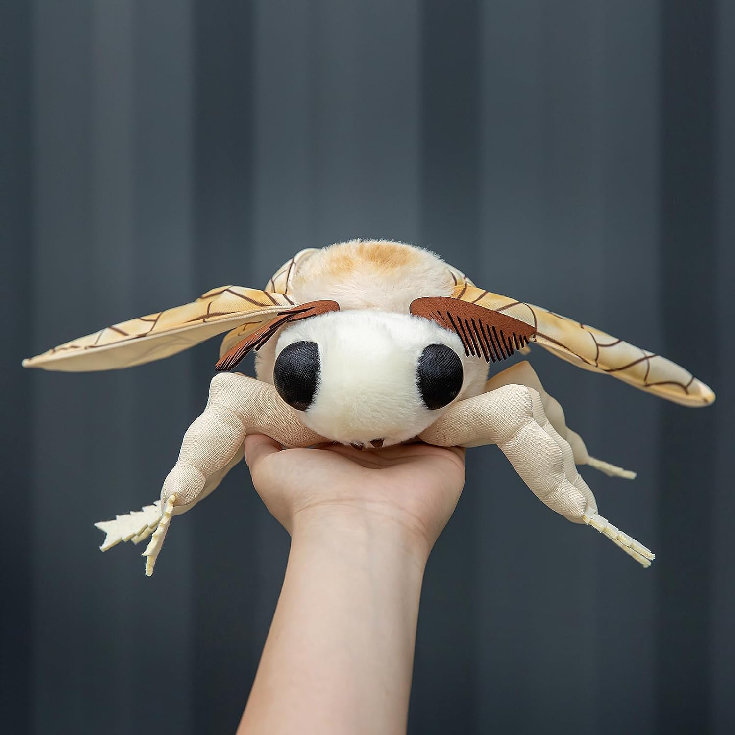 ZHONGXIN MADE Silk Moth Plush - Realistic 11in Stuffed Animal