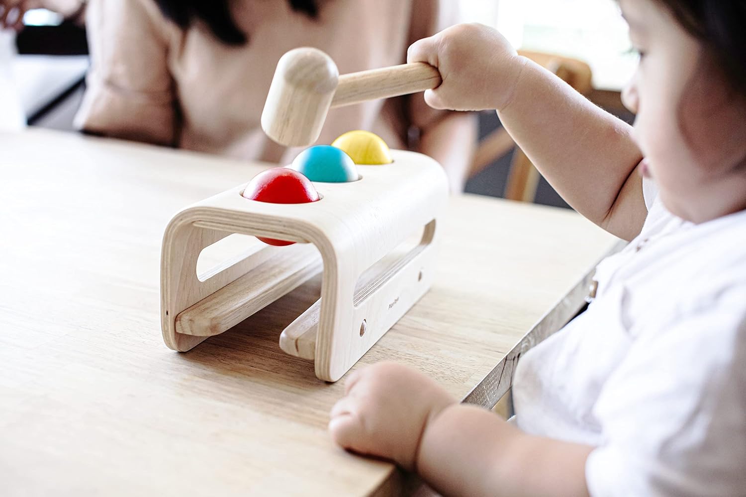 PlanToys Wooden Hammer Balls Pounding Toy Set