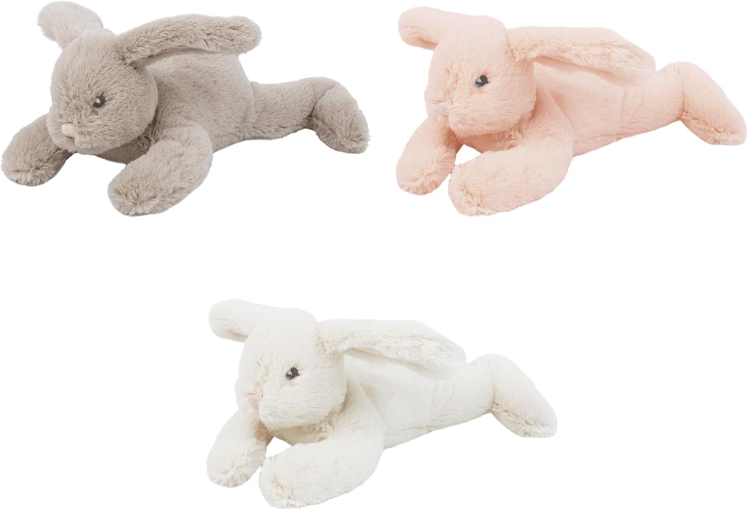 MON AMI Button Bunny Plush 3 Pcs 7 Inch Each