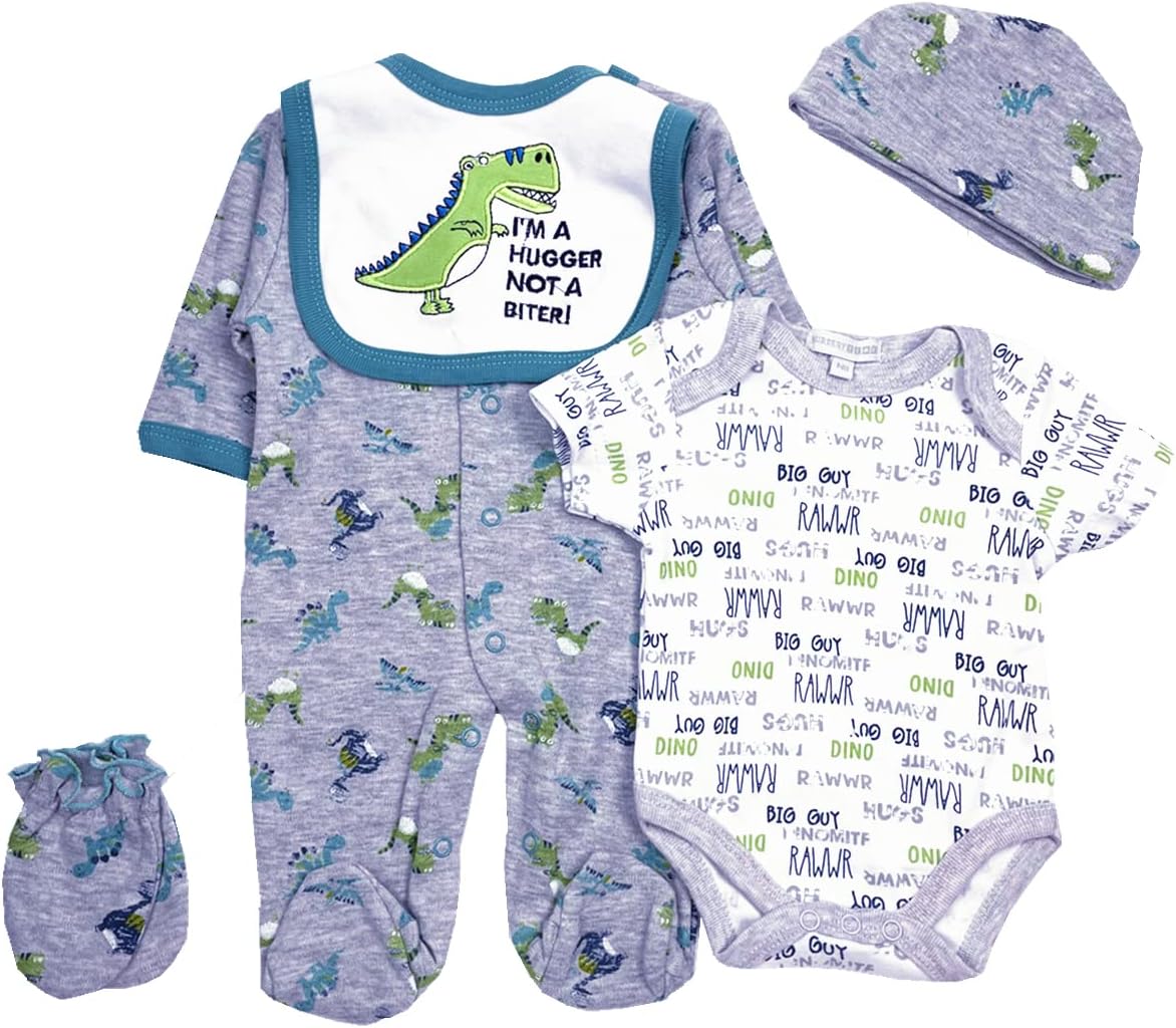 Pedolltree Reborn Baby Doll 22 Inch Dinosaur Outfit 5pcs Set