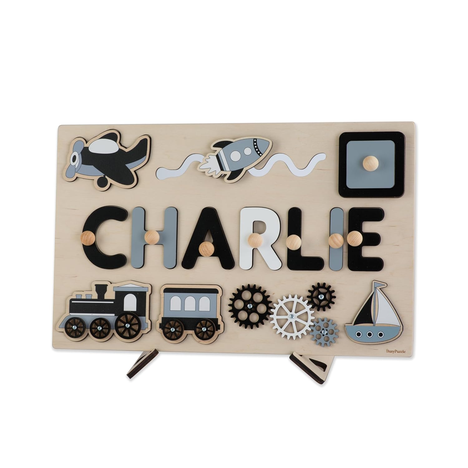 Montessori Personalized Baby Name Busy Board