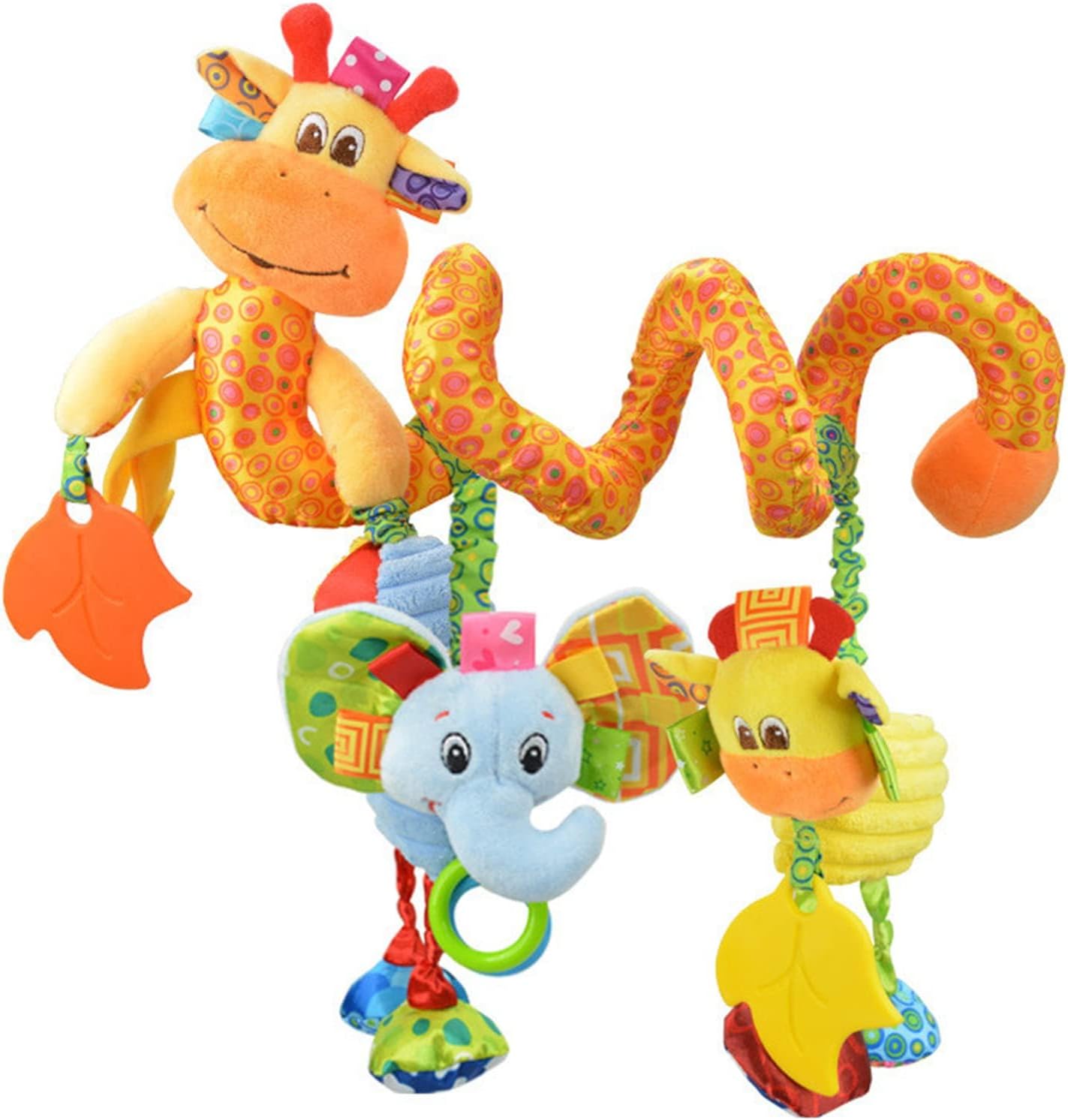 Jollybaby Giraffe Plush Carseat Toy for Infant 0-12 Months