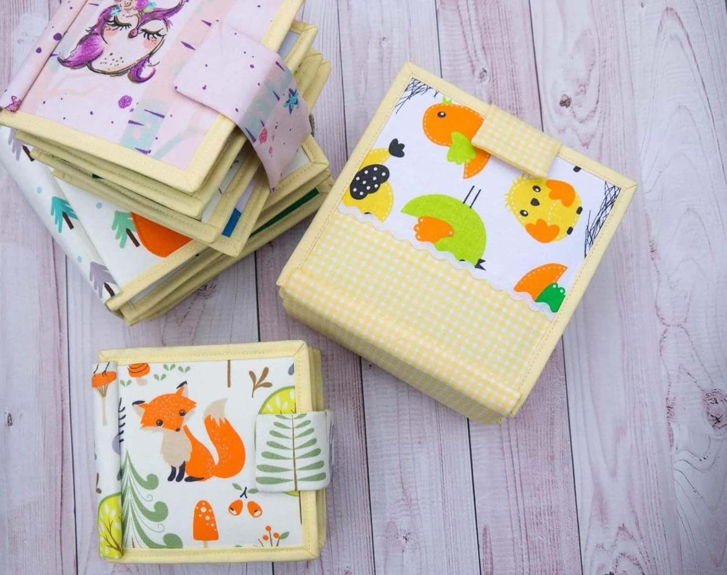 Handmade Animals Quiet Baby Book with Felt Puppets