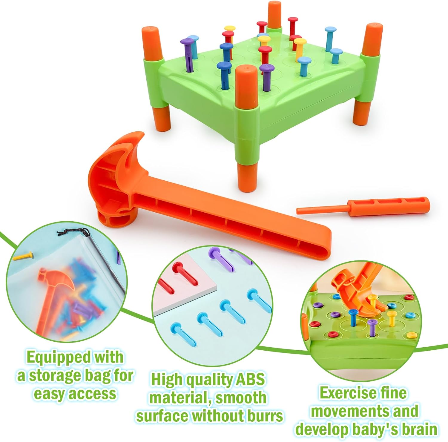 Baby Workbench Pounding Hammer Toy for Toddlers