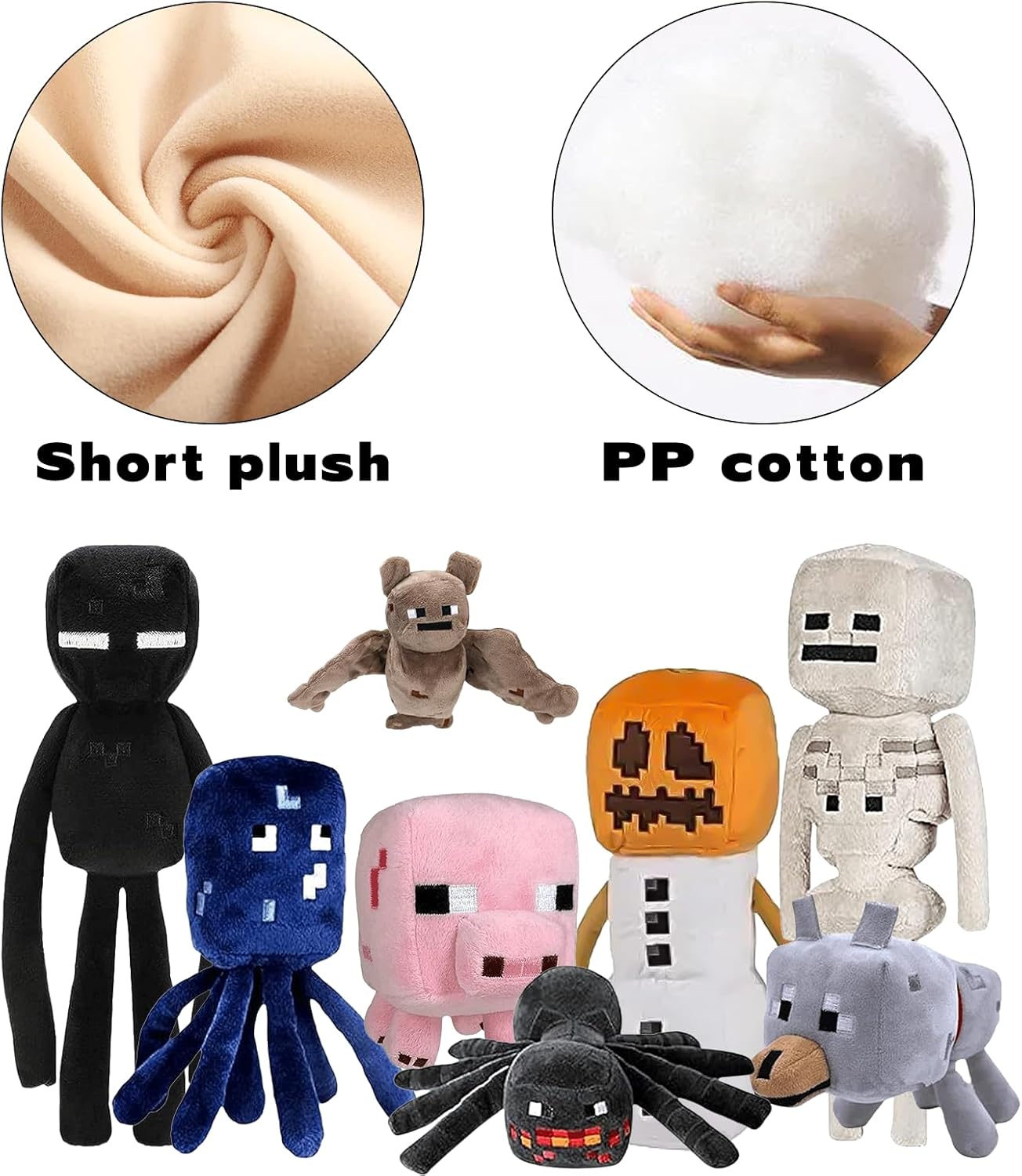 XSLWAN 8-Pack Plush Toys with Halloween Characters