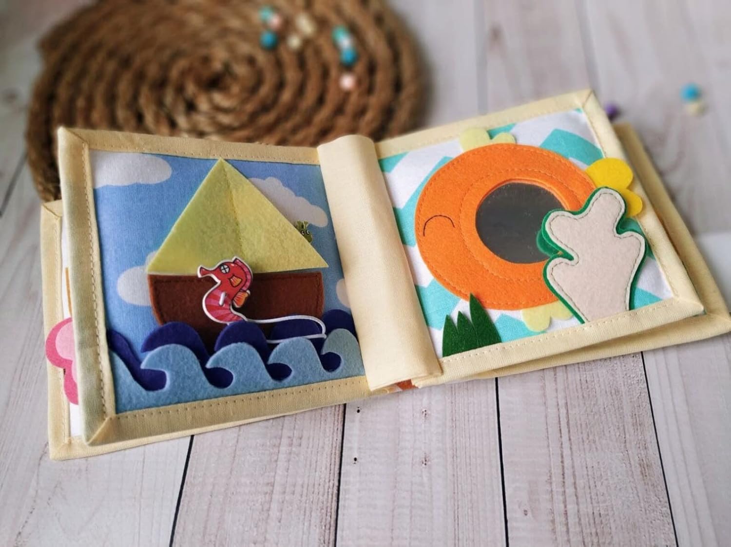 Quiet Felt Baby Book for Fine Motor Skills