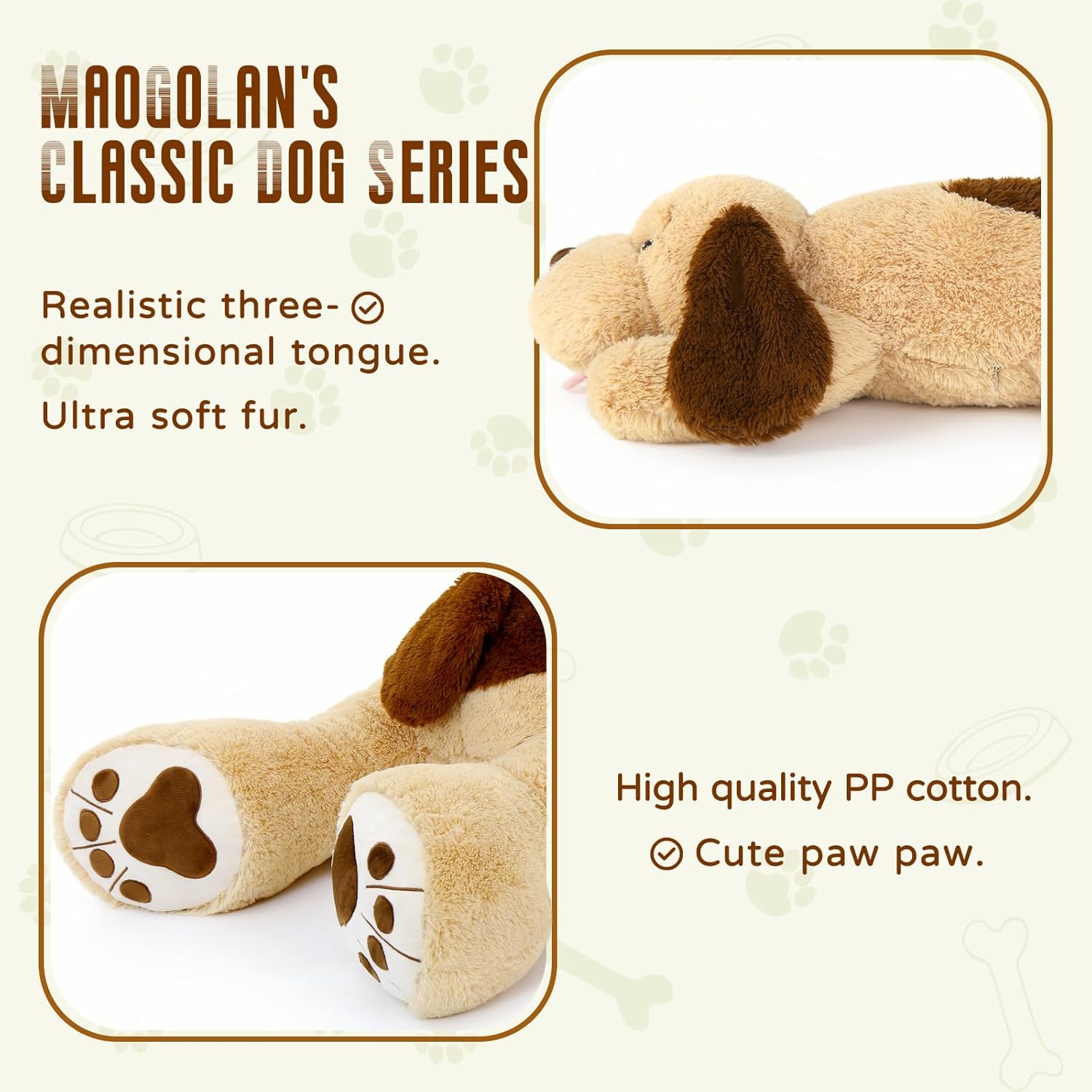 MaoGoLan Giant Dog Plush 31 Cuddly Stuffed Animal