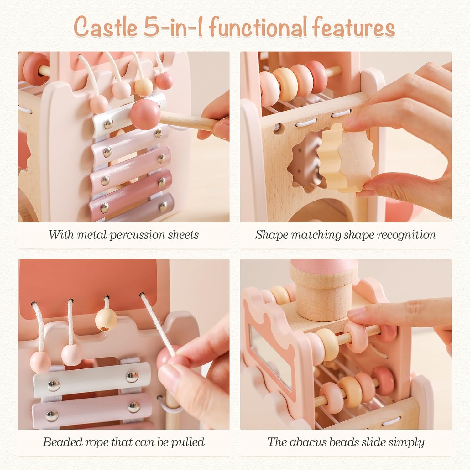 YOUUYS Castle Activity Cube for Kids 3 Years