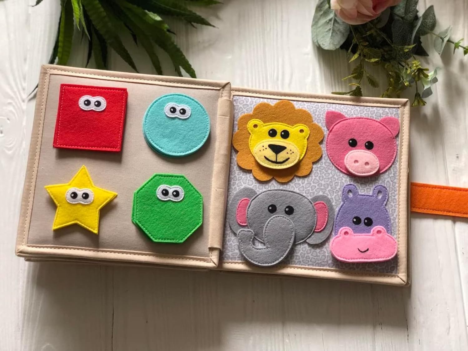 Handmade Animals Quiet Baby Book Montessori Toy