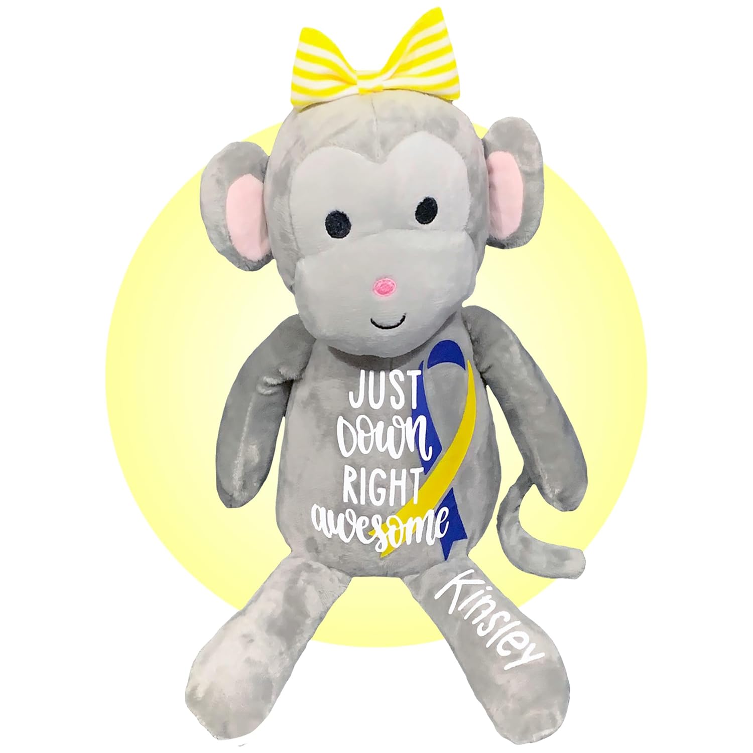 Personalized Stuffed Monkey for Down Syndrome Kids