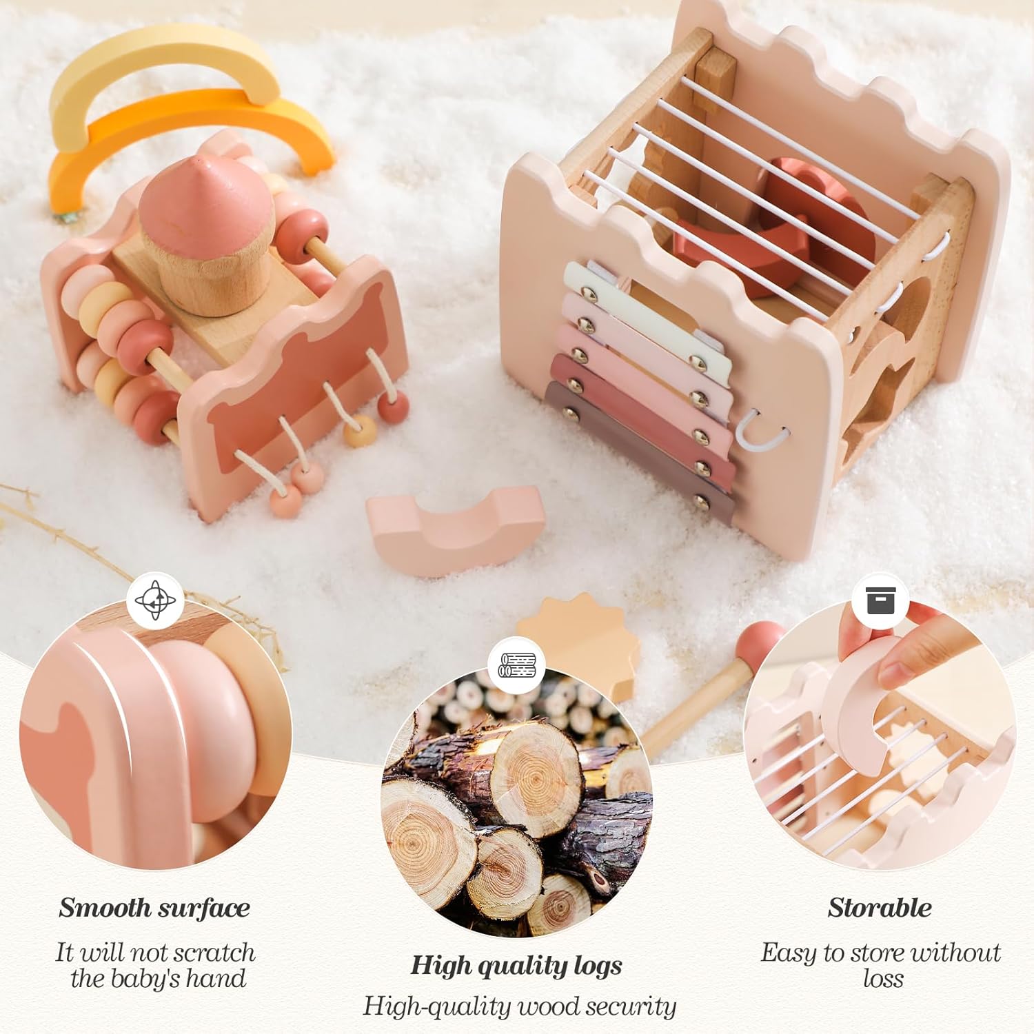 YOUUYS Castle Activity Cube for Kids 3 Years