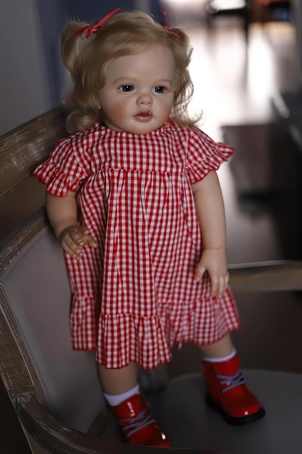 TERABITHIA 24 Inch Realistic Baby Doll with Curly Hair