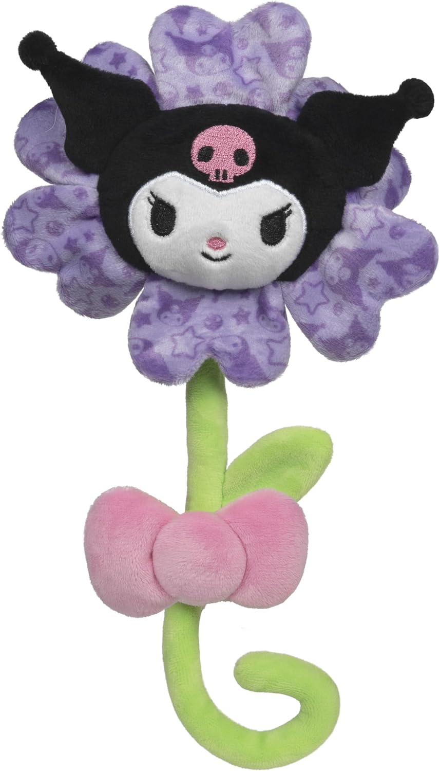 Hello Kitty and Friends 14-inch Kuromi Purple Plush Flower with Bendable Stem