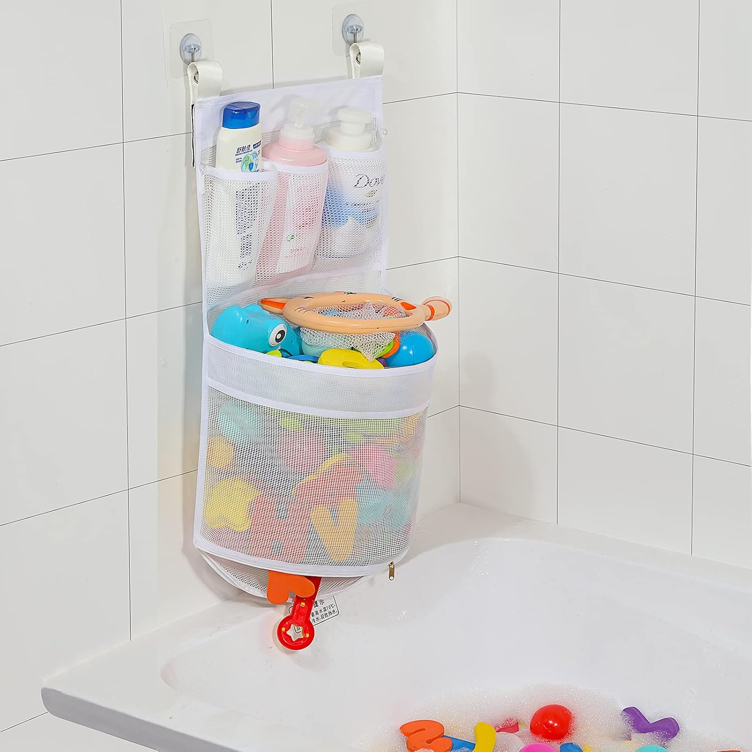 Ligereza Baby Bath Toy Organizer Large Capacity Quick Drying Mould Proof