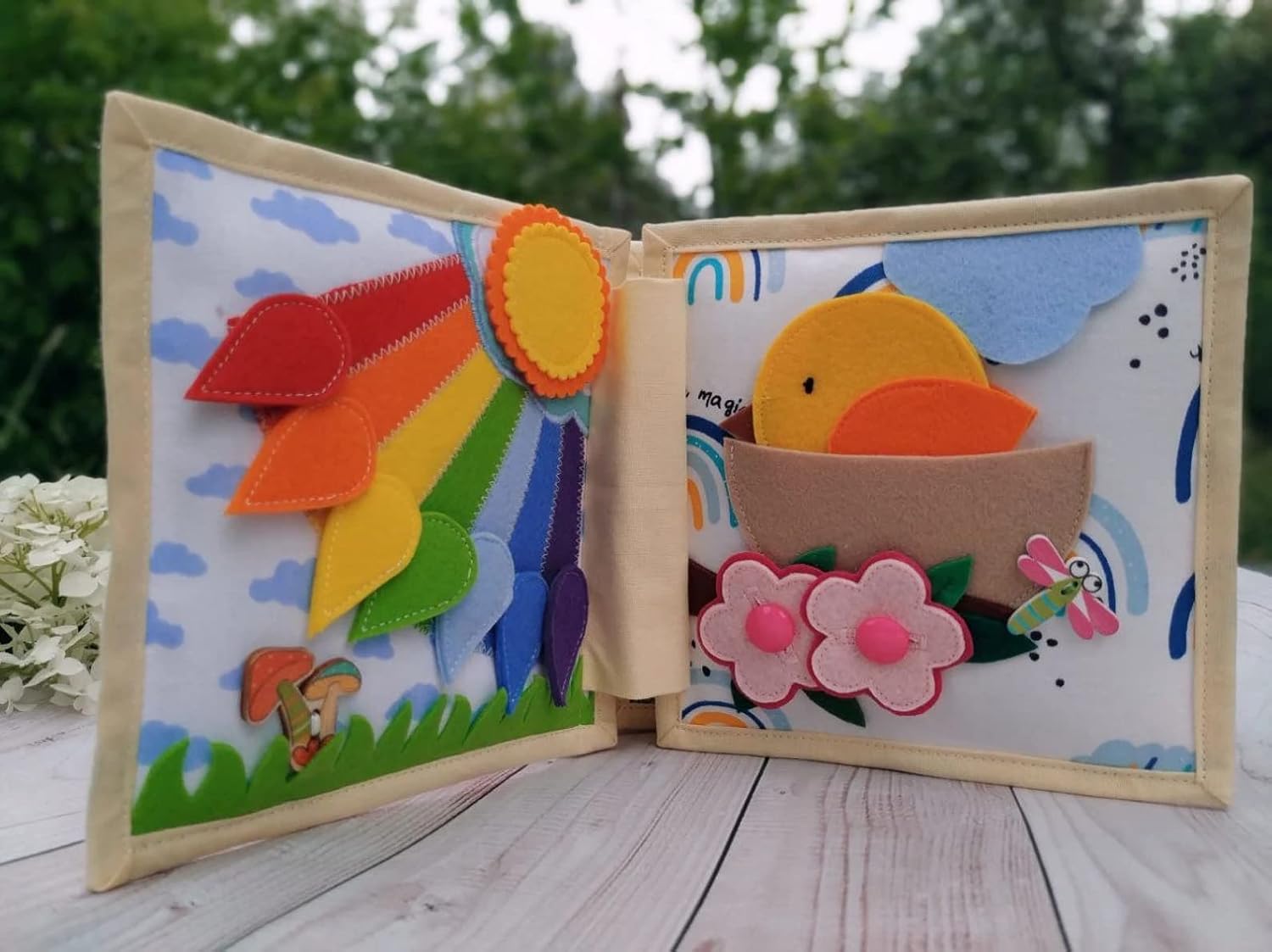 Quiet Baby Book with Animals and Vegetables