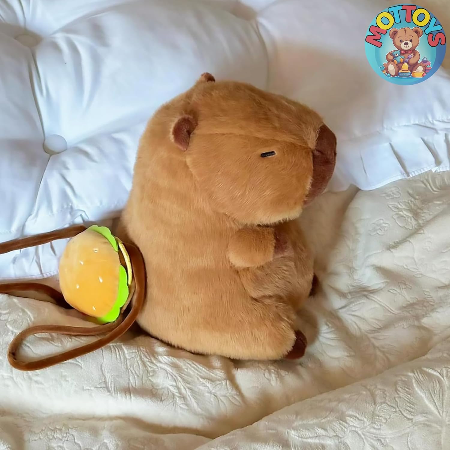 Cute Capybara Plush with Turtle Backpack - 8 Inch Huggable Stuffed Animal