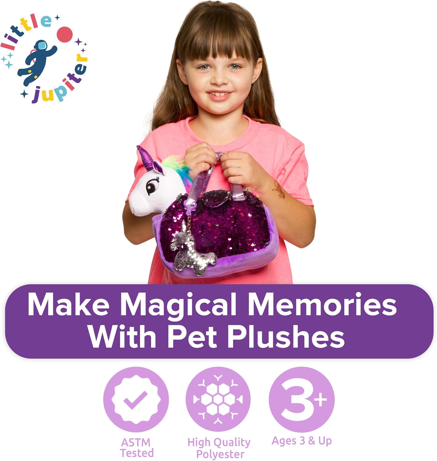 Little Jupiter Plush Unicorn Playset - 3 Piece Set