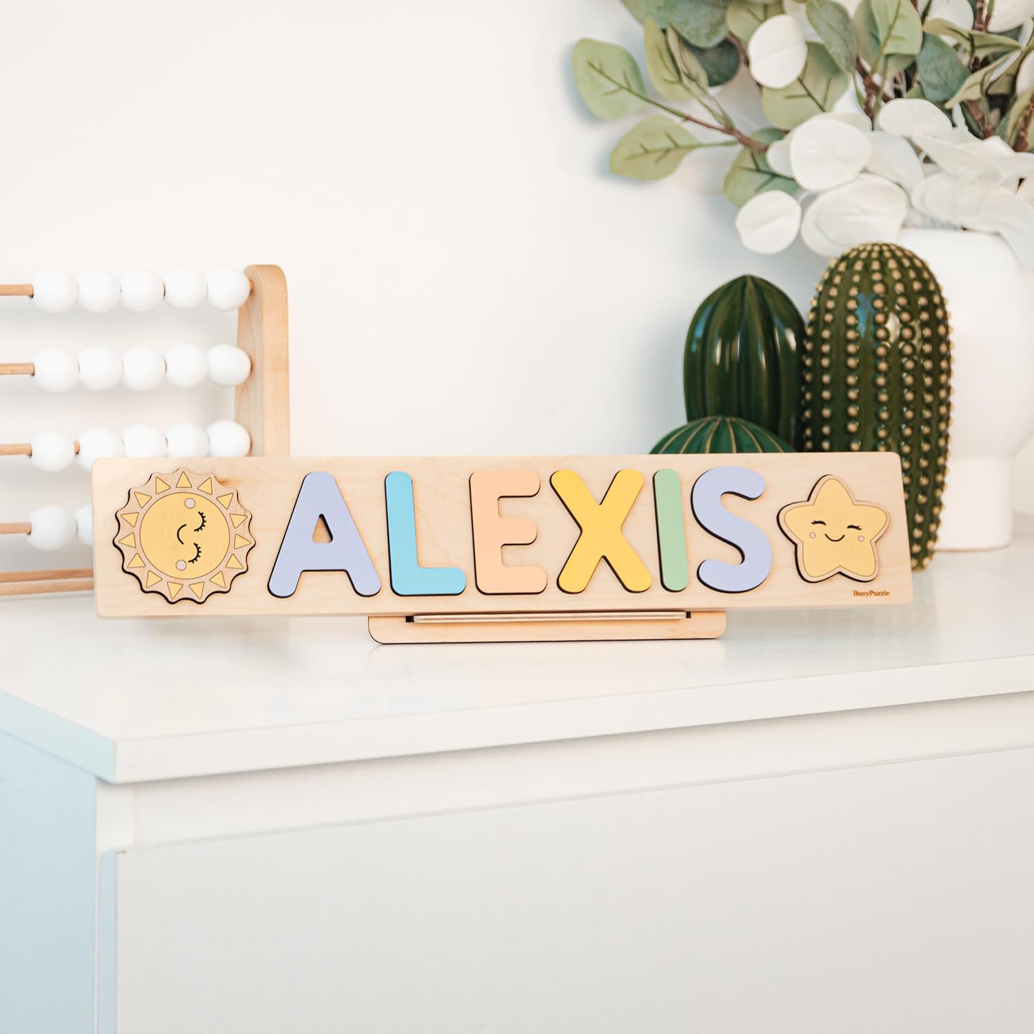 Personalized Wooden Name Puzzle For 1 Year Olds