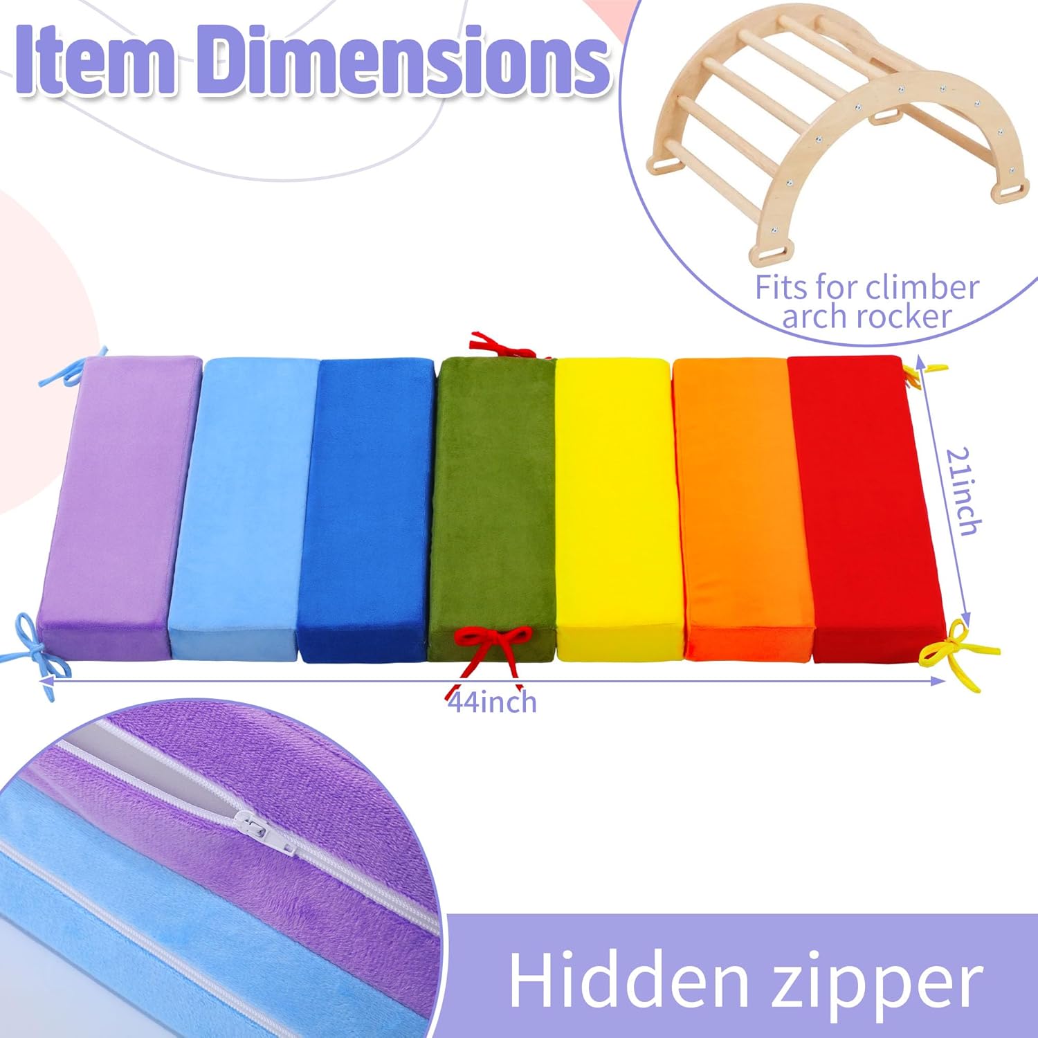 ROYALAY Rainbow Cushion Play Set for Climbing Arch
