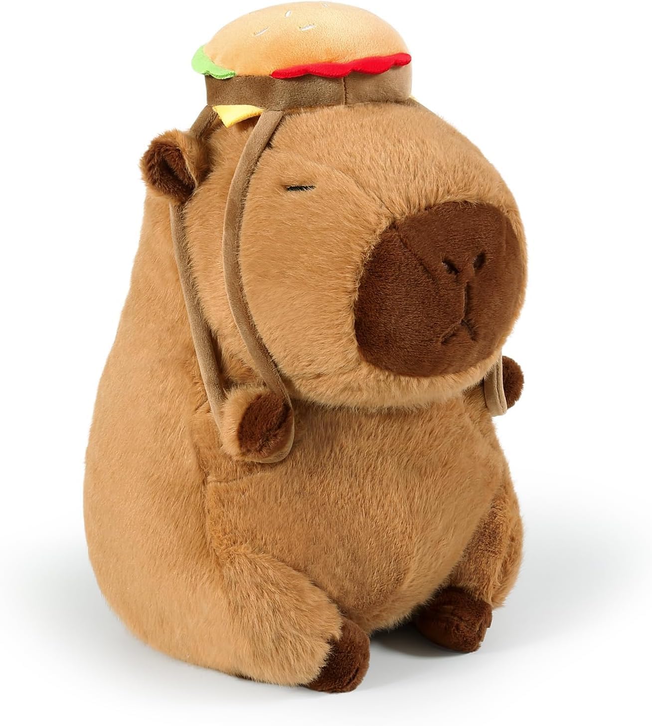 Cute Capybara Plush with Turtle Backpack - 8 Inch Huggable Stuffed Animal