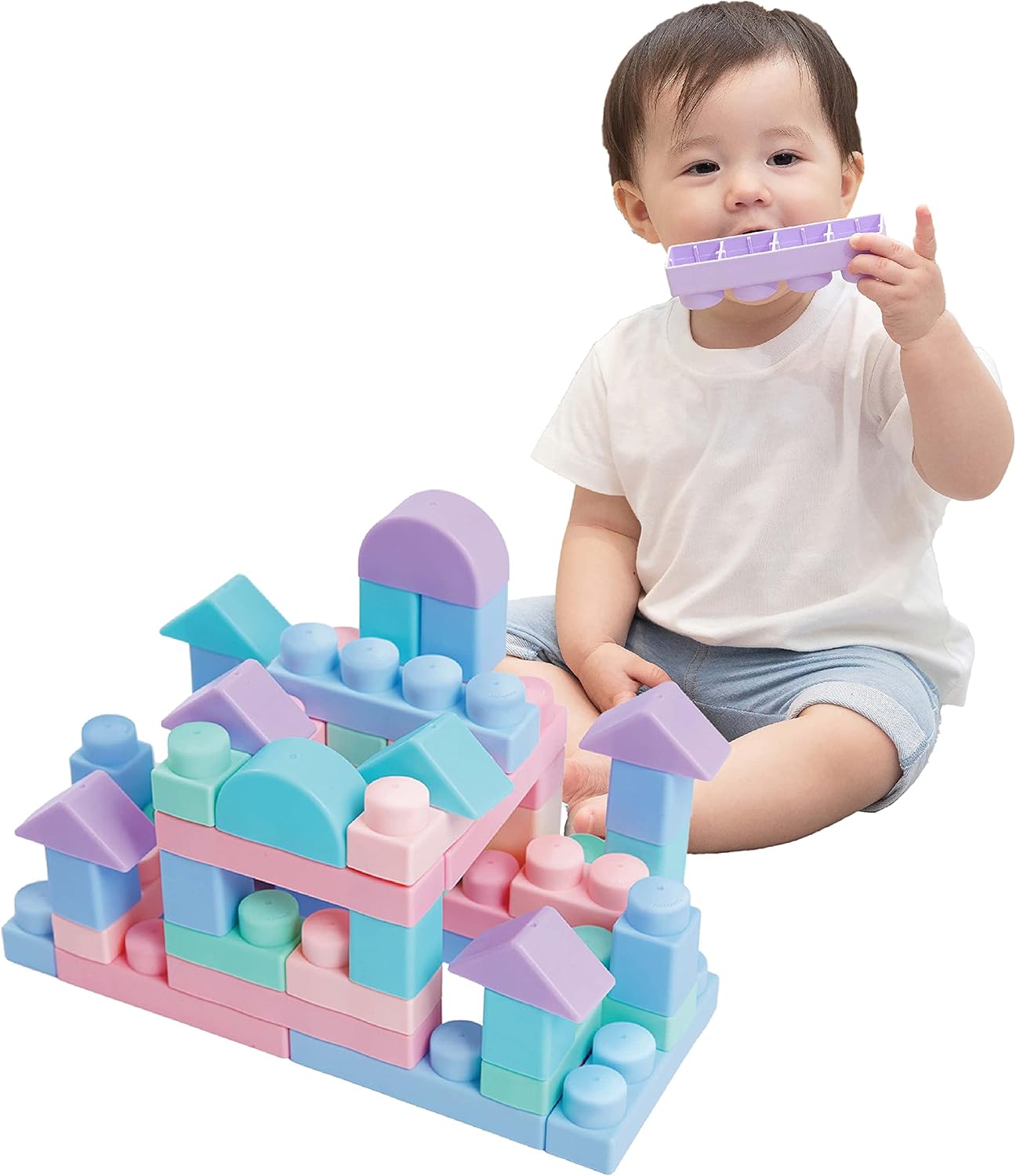 MOOMU Soft Stacking Blocks for Infants 6 Months and Up