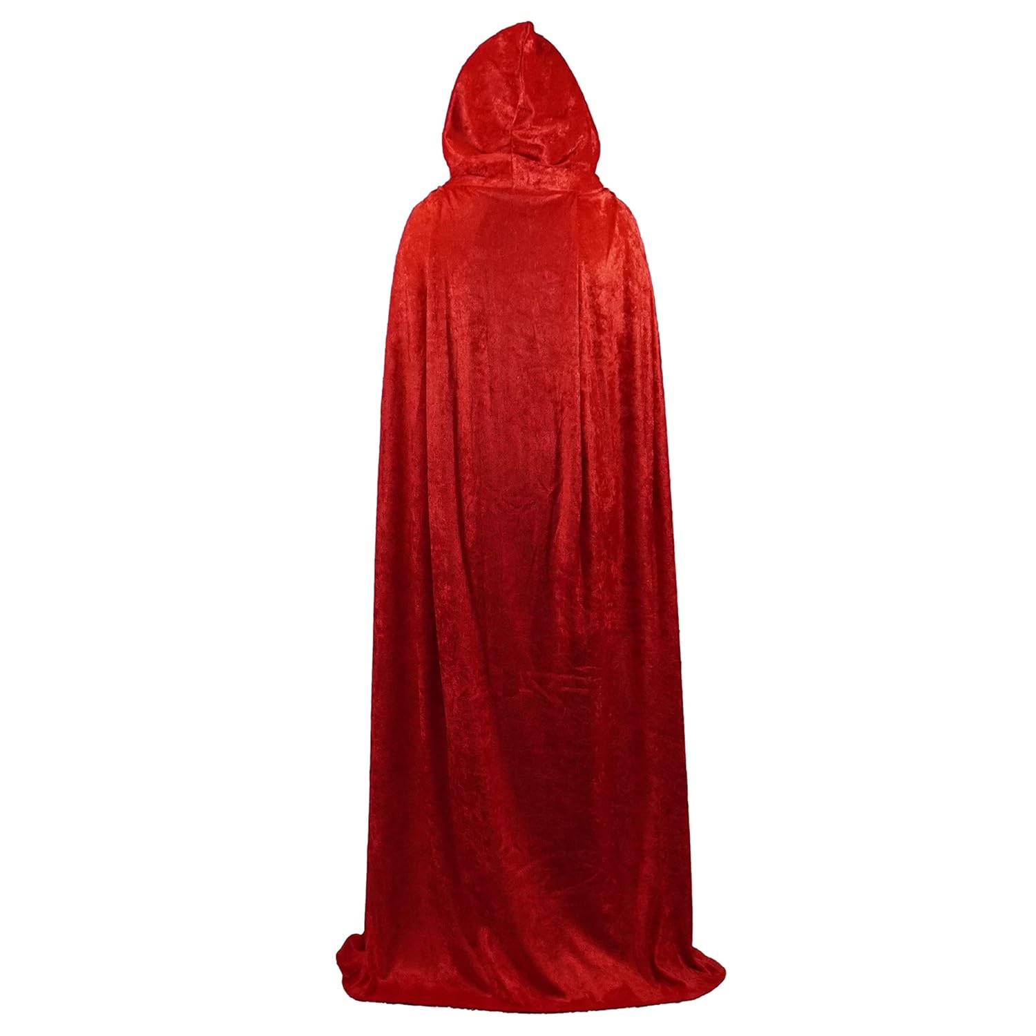 Red Crushed Velvet Hooded Cape for All Ages