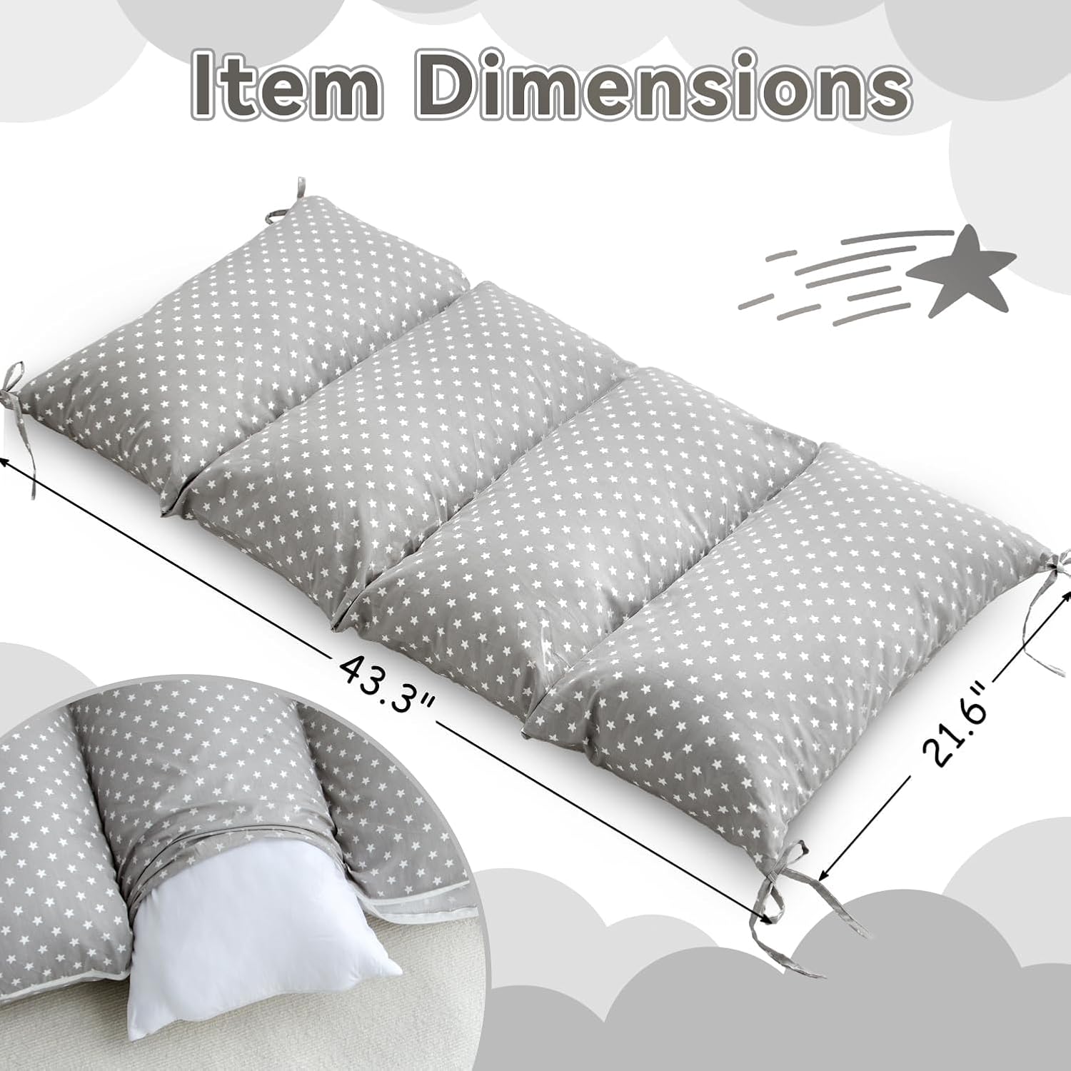 Sherilyn Grey Star Climbing Arch Cushion