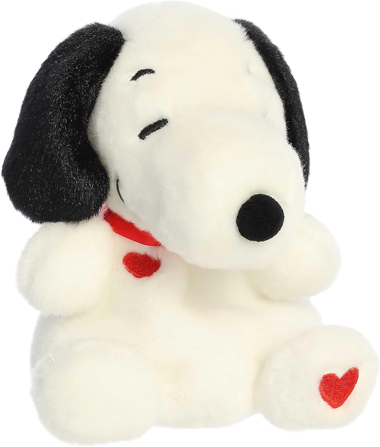 Aurora Snoopy Heart Stuffed Animal - 5 Inches White Classic
