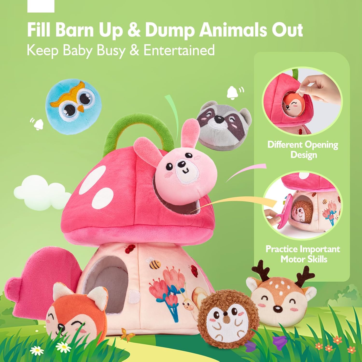 Hahaland Baby Girl 6-12 Months Sensory Toy Set