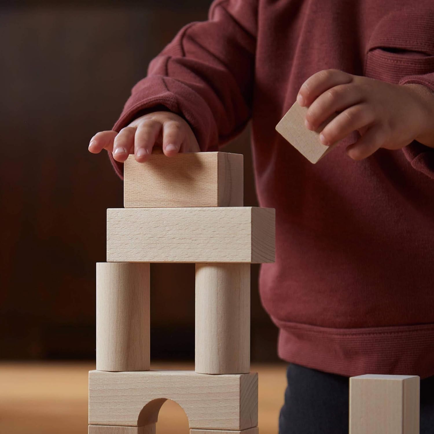 HABA 60 Piece Wooden Building Blocks for Ages 1-8