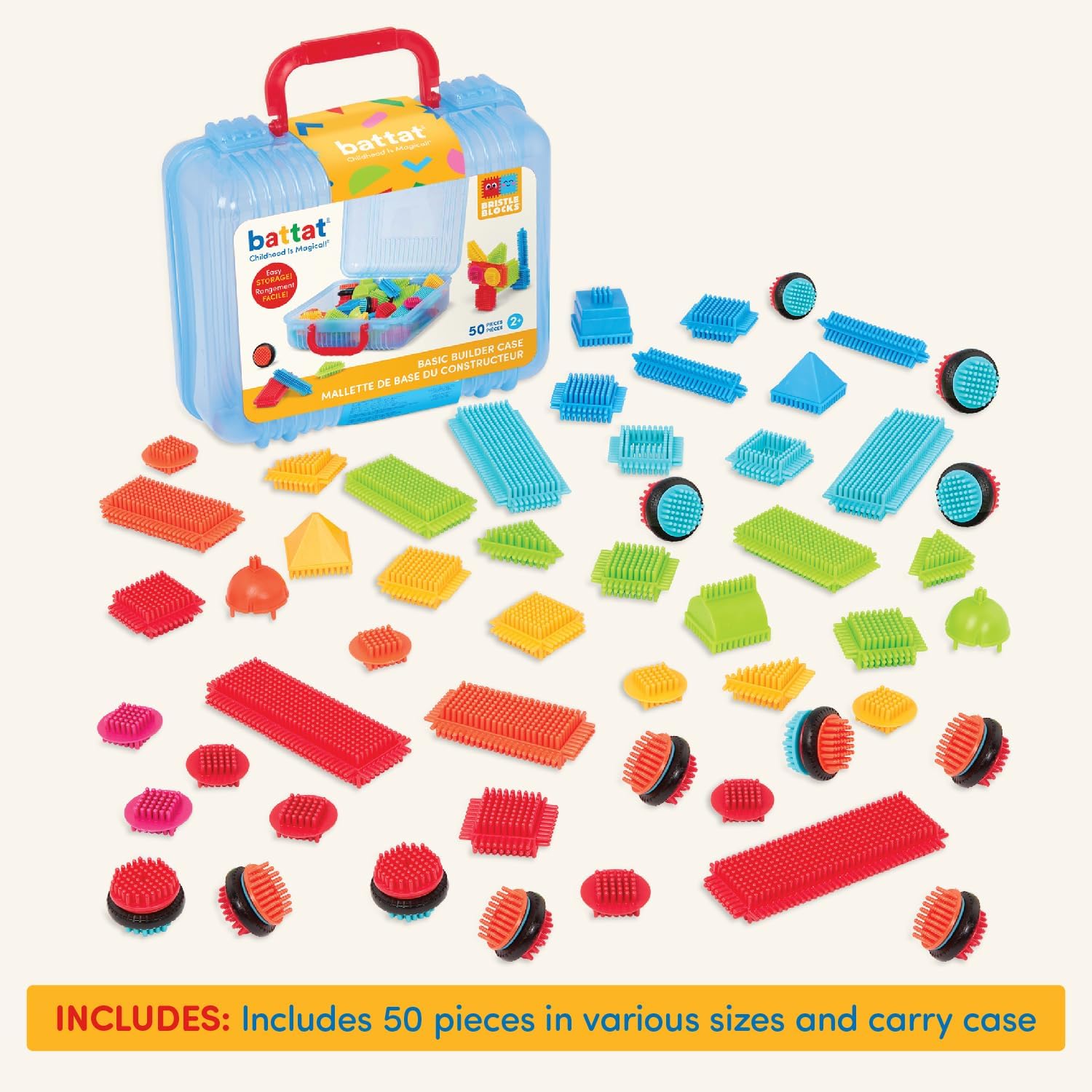 Battat Bristle Blocks STEM Building Toy 50 pcs