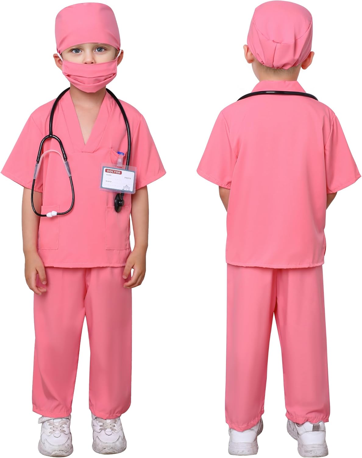 WooHand 6Pcs Doctor Costume Kids 3-9 Years Halloween Set