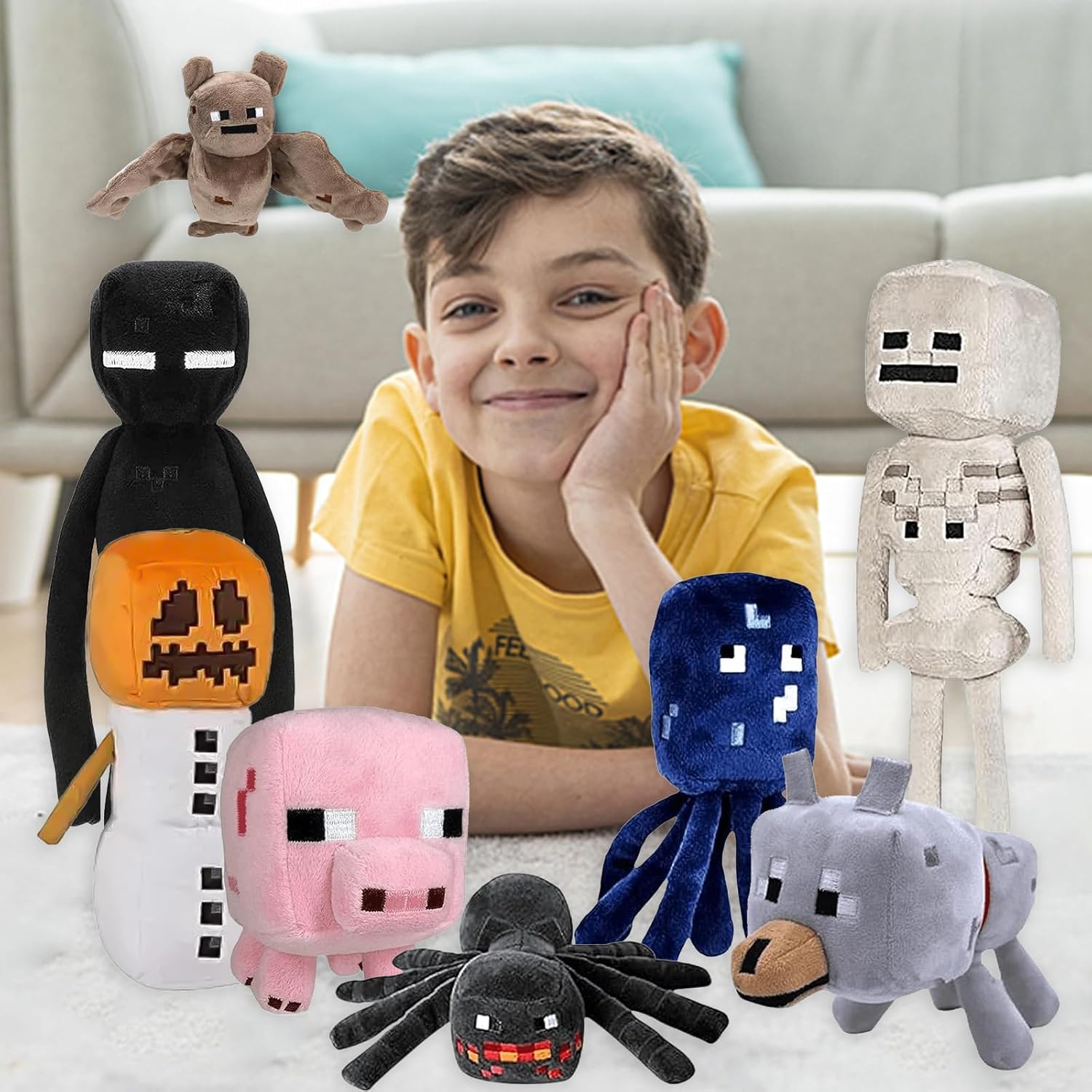 XSLWAN 8-Pack Plush Toys with Halloween Characters