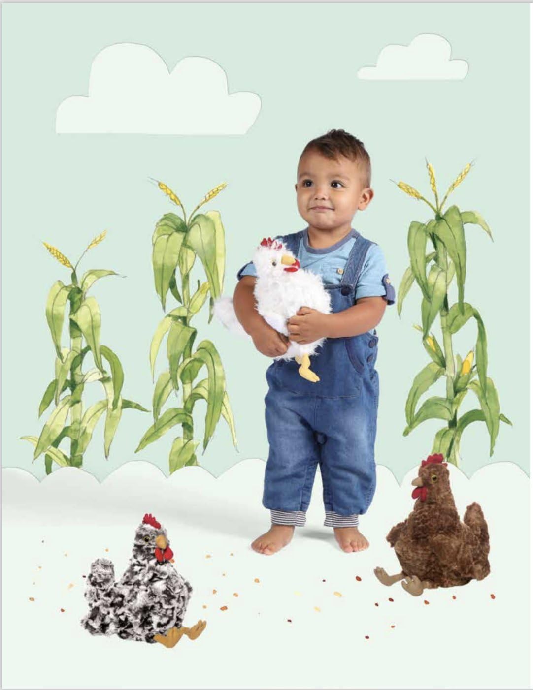 Manhattan Toy Henley Chicken Plush Stuffed Animal 9 Inch