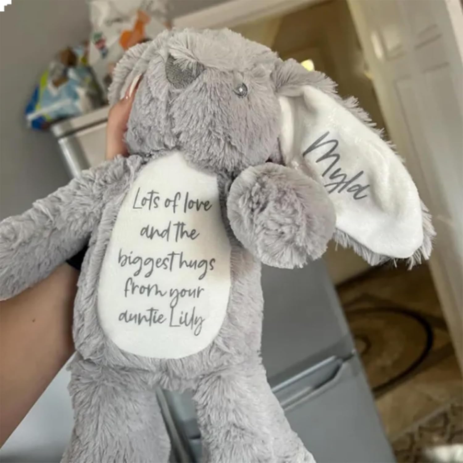 Personalized Plush Bunny with Name Keepsake