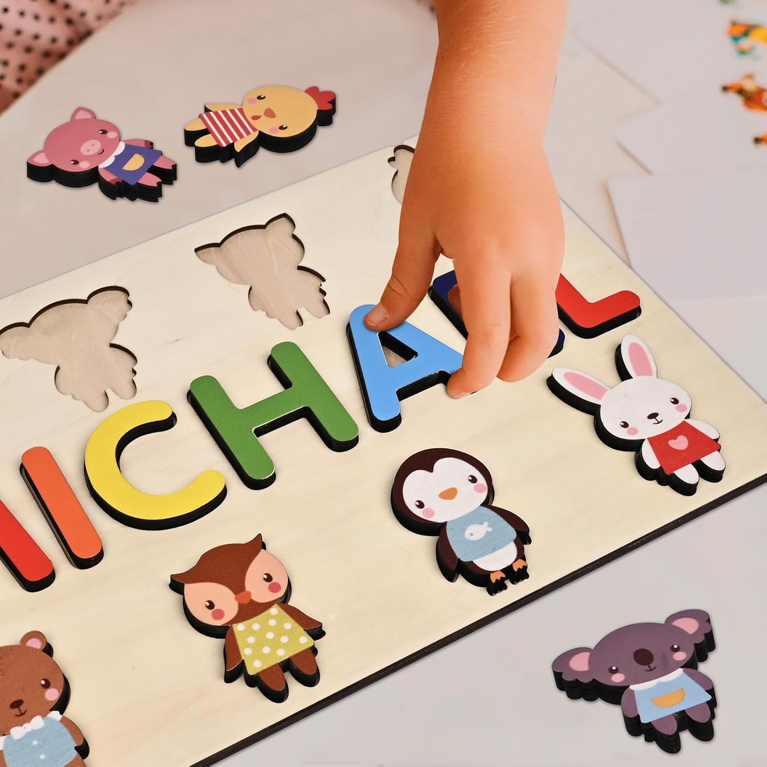 Personalized Wooden Name Puzzles for Kids 1